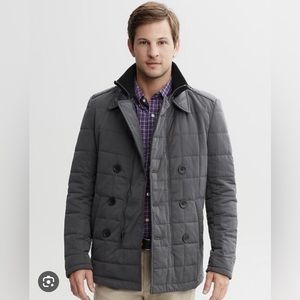 Banana Republic Double Breasted Quilted Pea Coat